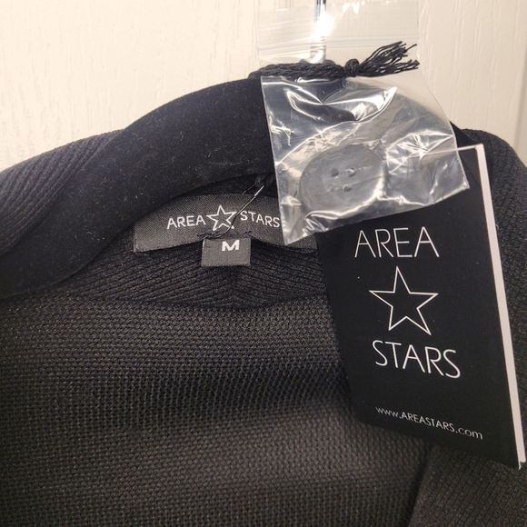 Area Stars Leather Trim Blazer. Size M. MSRP $195 NWT - Picture 4 of 4